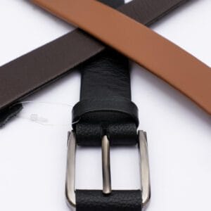 3 fold leather belt