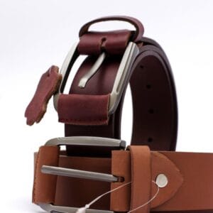 one piece plain leather belt