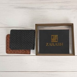 hand woven leather wallet