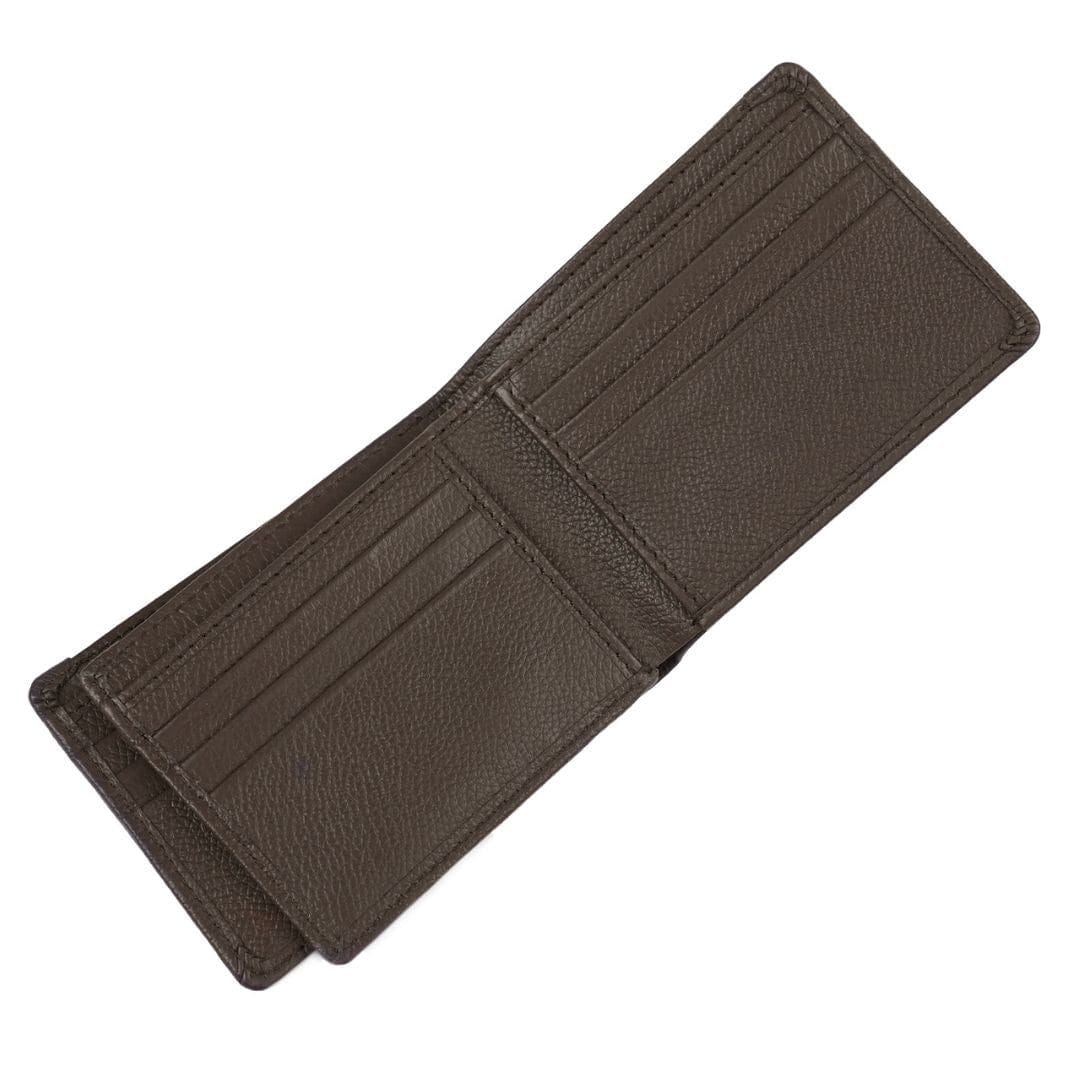 coffe mild leather men wallet
