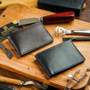 bifold magnetic leather wallet – scratch free & stylish
