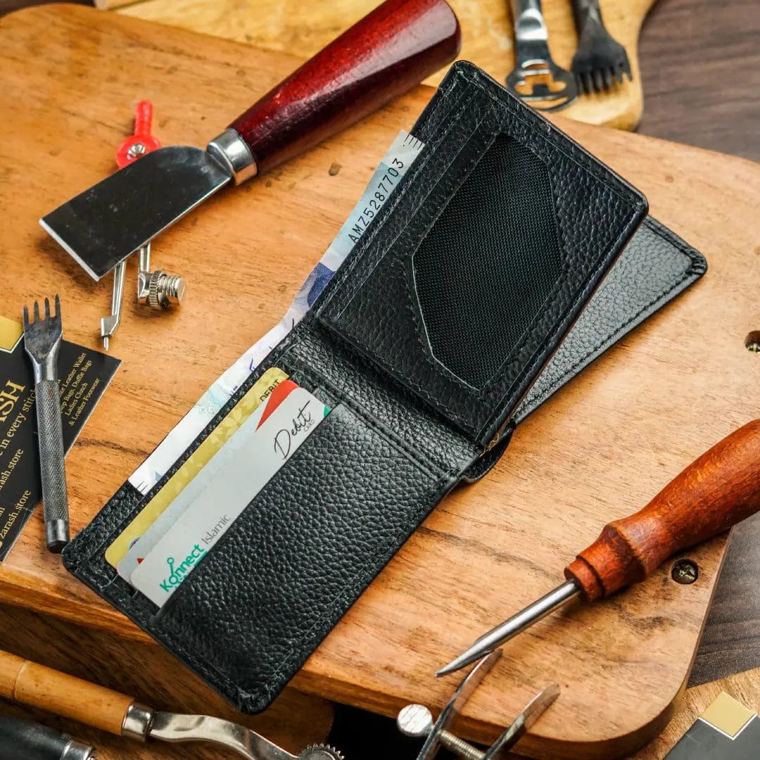 flexifold leather wallet – easy fold, slim design