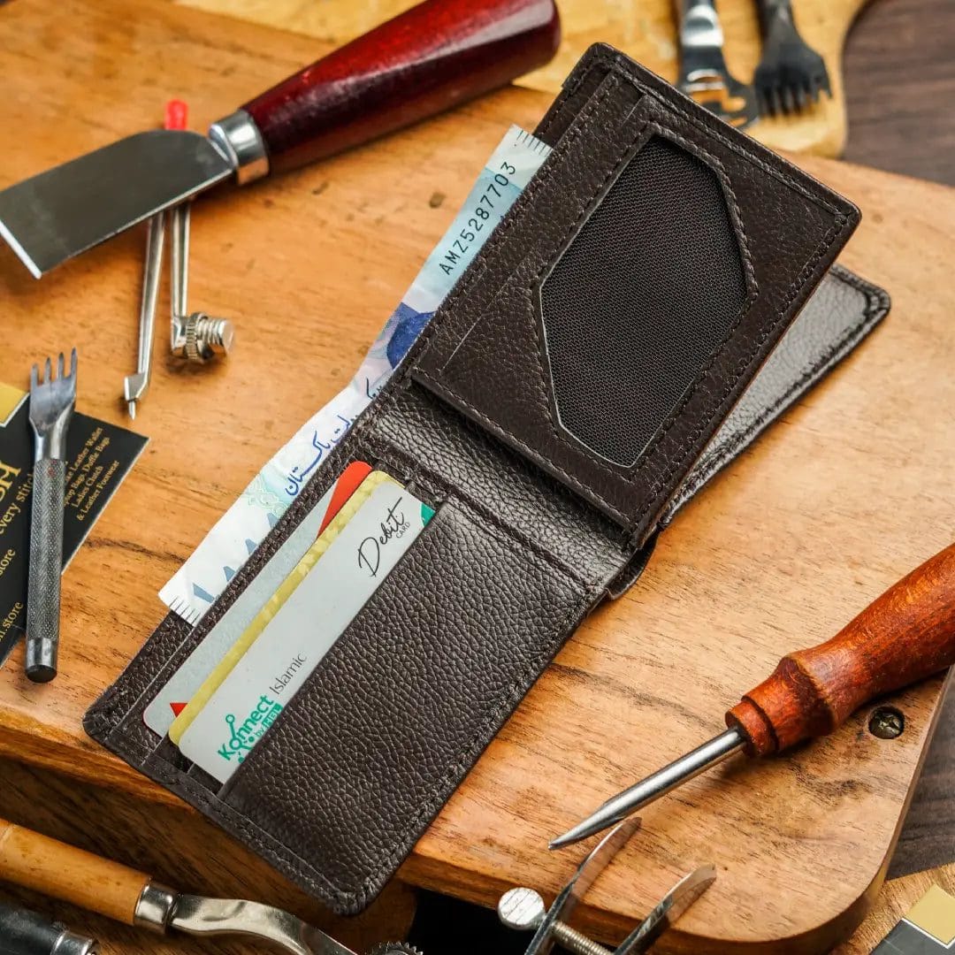 flexifold leather wallet – easy fold, slim design